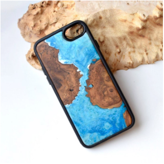 Рисование смолой чехол технологией resin Art